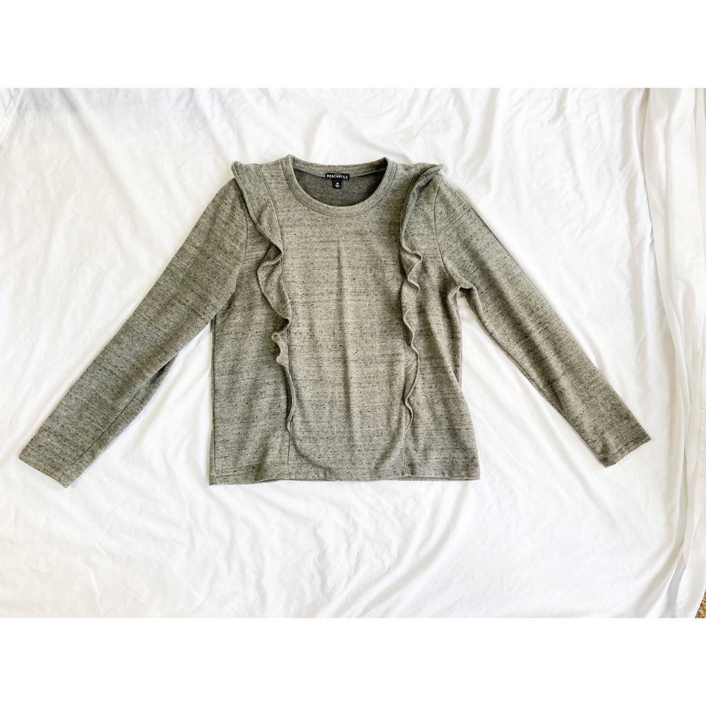 J. Crew Mercantile Ruffle Sweater